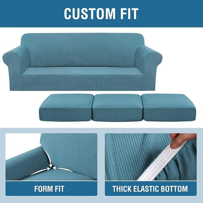 H.VERSAILTEX 4 Piece Stretch Sofa Covers - Image 4