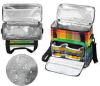 stripes colorful grid Coffee Maker Carring Bag Travel Carrying Storage Tote Bag Compatible with Keurig K-Mini or K-Mini Plus Portable Single Serve Coffee Brewer Case with Pockets for K-cup Pods