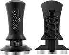 K COOL 58mm Espresso Tamper, Premium Barista Tools Coffee Tamper with Spring Loaded, Stainless Steel Base Tamper Compatible with Espresso Machine Rancilio, Gaggia Bottomless Portafilter (58mm, Black)