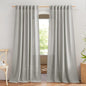 NICETOWN Linen Gray Curtains 84 inches Length 2 Panels Set, Rod Pocket & Back by NICETOWN