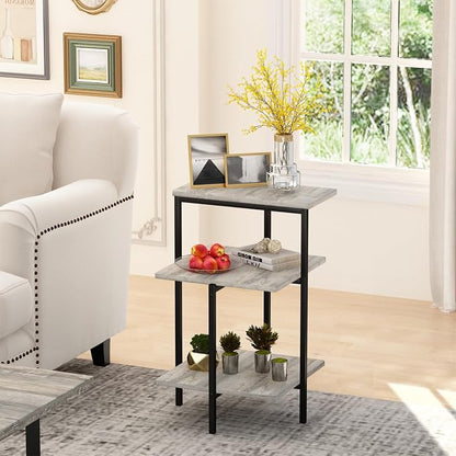 AWQM Faux Marble Table Set, Coffee Table & 2 Side Table, Faux Marble Tabletop - Image 5