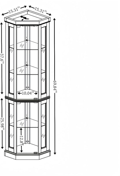 Glass Corner Display Cabinet - Image 9