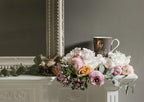 Portmeirion Sara Miller Chelsea Mug, Dark Grey - Elegant 12oz Fine China Cup with 22K Gold Details - Tea Time Chinaware for Afternoon Tea Presentation, Gift-Boxed Drinkware