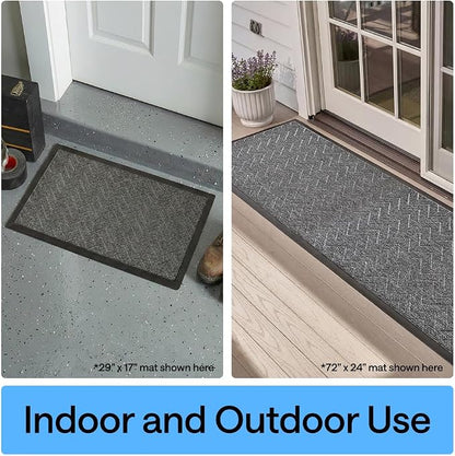 GORILLA GRIP 100% Waterproof All-Season WeatherMAX Doormat 35x23, US Designed - Image 9
