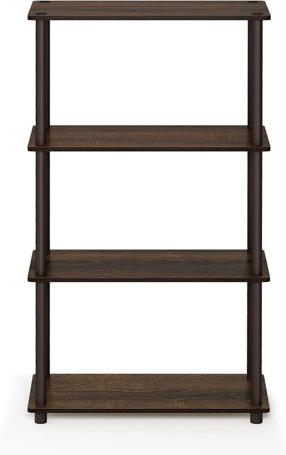 Furinno TURN-N-TUBE Storage Shelves, 4-Tier Toolless Book Shelf, Corner Shelf - Image 10