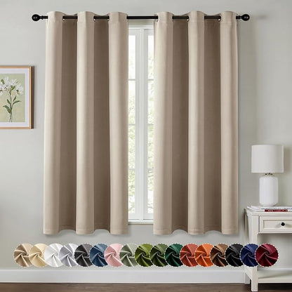 MIULEE Blackout Curtains for Bedroom 2 Panels 40 x 54 Inch Long Taupe | Thermal by MIULEE