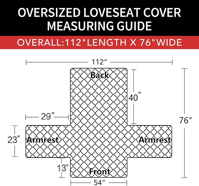 Easy-Going Reversible Couch Cover, 2 Cushion Sofa, Cyan/Ivory | Oversized - Image 6