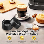 CAPMESSO Reusable Vertuo Pod Refill Kit, Faster Seal Reusable Nespresso Vertuo Pods with Fill & Press Brush,100pcs Aluminum Foil Lids for Refillable Nespresso Pods Vertuo
