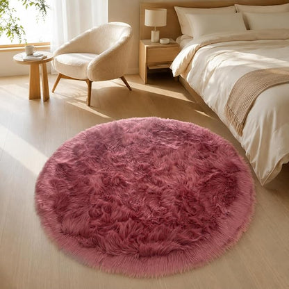 EasyJoy Faux Sheepskin Rug, Fluffy Faux Fur Rug, Ultra Soft Shag Area Rug - Image 3