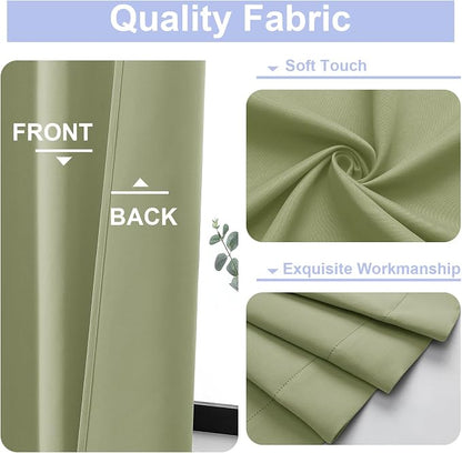 Simplebrand Sage Green Blackout Curtains - Image 3