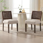 LZAREAL Farmhouse Dining Chairs Set of 2 Linen Fabric Upholstered Accent Side by LZAREALBetterRoomForRealLiving