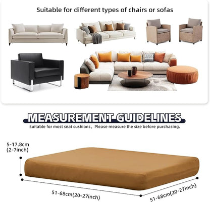 8Pcs Patio Cushion Covers, Outdoor Stretch Cushion Covers, Washable | Stretch - Image 2