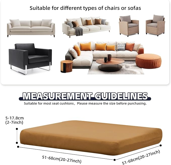 14Pcs Patio Cushion Covers, Outdoor Stretch Cushion Covers, Washable | Stretch - Image 2