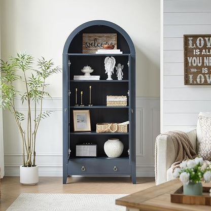 RowyPoey Farmhouse Arched Cabinet - Image 4