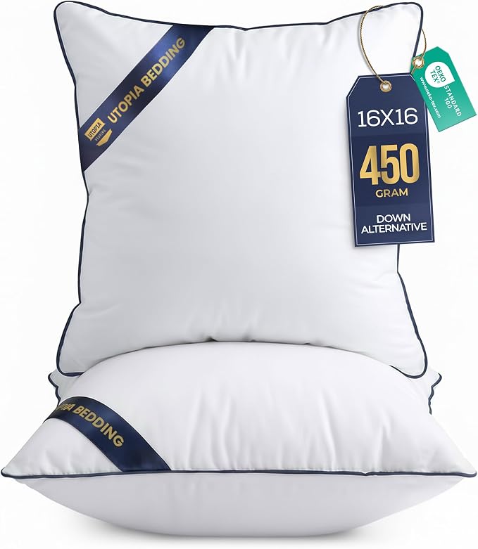 Utopia Bedding 16x16 Throw Pillow Inserts, Decorative Pillows, Plush & by UTOPIABEDDING