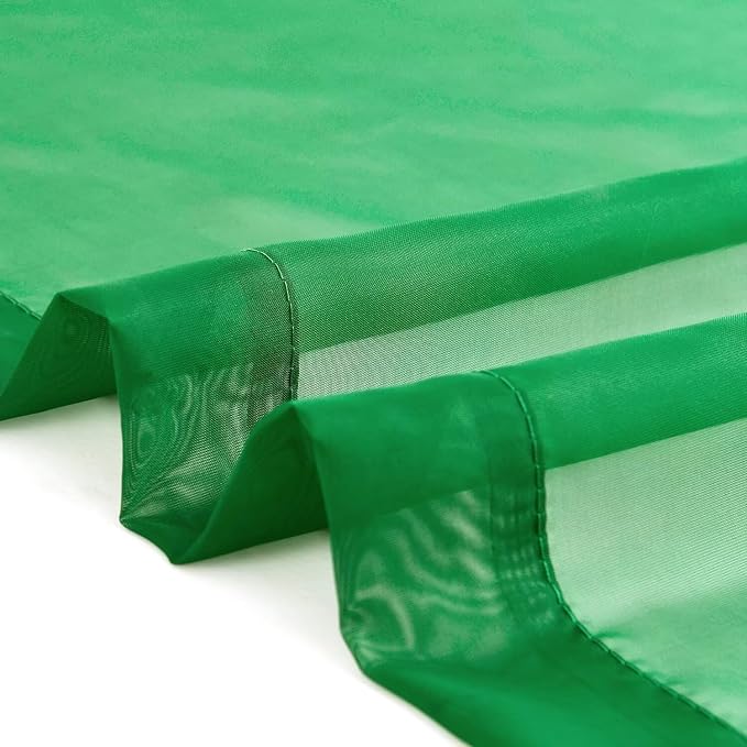SpaceDresser Basic Rod Pocket Sheer Voile Window Curtain Panels Green 1 Pair 2 - Image 4