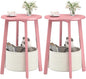 sthmec Small Round Side End Table Set of 2 by Unknown