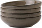 famiware Tempus Pasta Bowls Set of 4, 40 oz Bowls for Kitchen, Stoneware Deep Serving Bowls, Dishwasher & Microwave Safe Bowls for Cereal, Salad, Soup, Dessert etc - Dark Olive