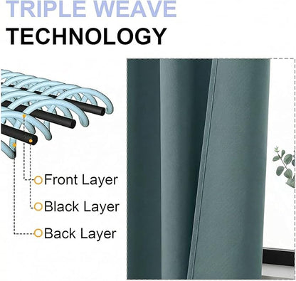 Simplebrand Ava Dark Green Blackout Curtains - Image 5