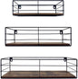 CRUGLA Floating Shelves Wall Mounted Set of 3, Hanging Storage Wall Shelf by CRUGLA