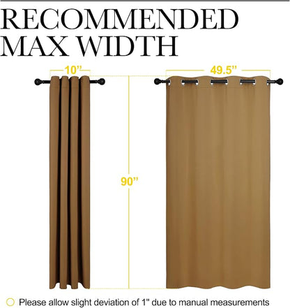 NICETOWN Sleek Blackout Curtains 90 inches Length - Image 7