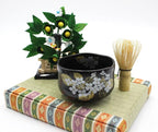 Japanese Traditional Handcrafted Matcha Chawan Tea Bowl Cup Set of 5 Ceremony Tableware Pottery (Hannnari Wan Zoroi Tenmoku)