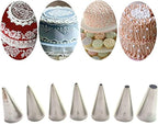 Cake Decorating Set, 7 Pieces Stainless Steel Icing Piping Nozzles Tips Kit - Christmas Holiday Birthday Anniversary Wedding Cupcakes Cakes Cookies Dessert Candy Pastry DIY Making Tools #6