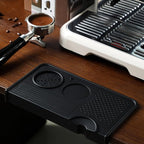 Espresso Tamping Mat – Food Grade Silicone Coffee Tamper Pad with Portafilter Slots, Heat Resistant, Anti-Slip, Waterproof Tamping Station for Baristas