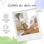 Royal Worcester Wrendale Designs Farmhouse Style Mug, Hanging Around - 14 oz Fine Bone China Mug with Sloth Illustration for Cozy Kitchen Vibes - Floral Drinkware for Daily Comfort