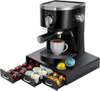 K Cup Holder Drawer 30 Pods Capacity, Three Drawers Design for Nespresso Pods Holder, Coffee Pod Holder Compatible With Keurig Pod Organizer&Nespresso/K-Cup/Vertuo Pod Holder, Black