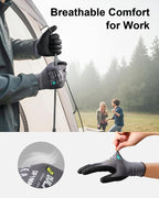 DULFINE Safety Work Gloves MicroFoam Nitrile Coated-24 Pairs Pack,Seamless Knit Nylon Glove with Black Micro-Foam Nitrile Grip,Ideal for General Purpose,Automotive,Home Improvement,Painting(XX-Large)