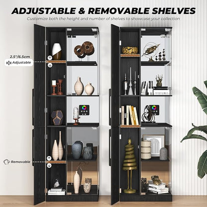 VersionTECH. Glass Display Cabinet - Image 5