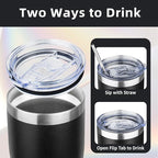 MEZMUT 20oz Coffee Tumbler with Lid and Straw Double Wall Vacuum Insulated Cup Stainless Steel Travel Mugs Insulated for Hot and Cold Leakproof Powder Coated Tumbler for Indoor and Outdoor