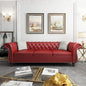 Chesterfield 3 Seater Sofa, Modern Leather Tufted Couch 3 Seater by RUSTYER
