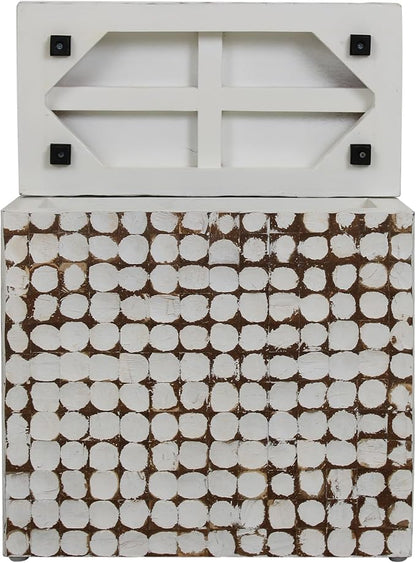 East at Main Rectangle Storage Side Table – Coconut Shell Mosaic Inlay - Image 7