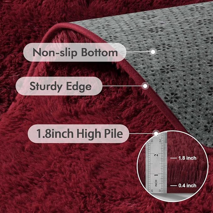Area Rugs for Living Room, 5x7 Feet Soft Fluffy Shagg Plush Rug High Pile Large - Image 6