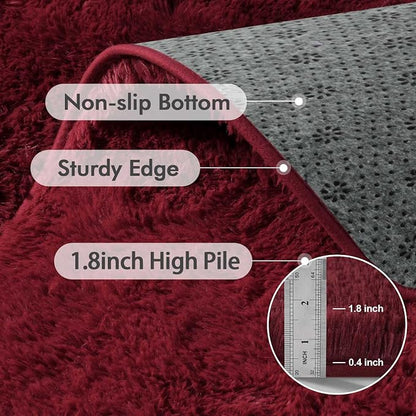 Area Rugs for Living Room, 5x7 Feet Soft Fluffy Shagg Plush Rug High Pile Large - Image 6
