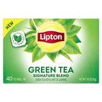 Lipton Signature Blend Green Tea Bags, Unsweetened Teabags for Hot Tea or Iced Tea with Caffeine and Flavonoids, 240 Total Tea Bags (40ct - Pack of 6)