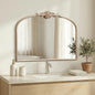 Besdomus Arched Vintage Gold Mirror: 32"x24" French Large Champagne Gold by Besdomus
