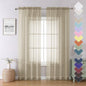 Taupe Sheer Curtains 84 Inches Long 2 Panels, Light Filtering Solid Voile Sheer by Lecloud