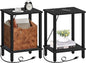TUTOTAK End Table with Charging Station, Small Side Table, Nightstand Bedside by ChoosetutotakFurnitureBuildYourCozyHome