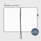 &And Per Se Graph Journal Notebook, 160 Pages, 5.7 x 8 inches College Ruled Thick Paper Notebook Journals for Writing, Grid Hardcover Notebook(1 Pack, Dark Blue)