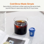 SATURNBIRD Coffee Instant Cold Brew, 6-Flavor Variety Sampler Pack, Light/Medium/Dark Roast, 100% Arabica Freeze-Dried Espresso Powder, 6 Single-Serve Pods for Gifts, Travel & Camping