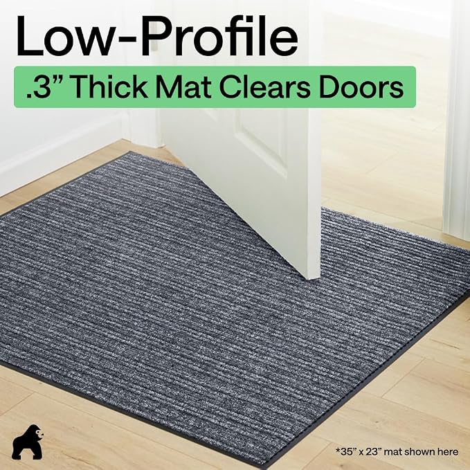 GORILLA GRIP Waterproof Traffic Guard Door Mat, Indoor Outdoor Heavy Duty - Image 9