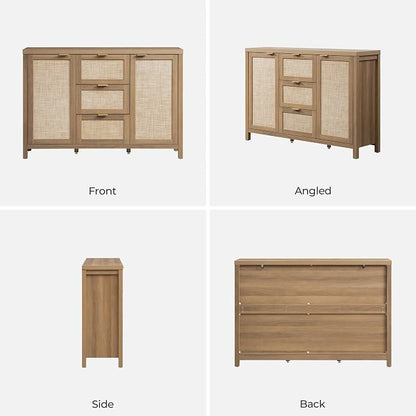 SICOTAS Rattan Sideboard Buffet Cabinet - Image 8
