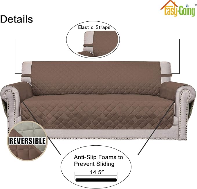 Easy-Going Sofa Slipcover Reversible Loveseat Sofa Cover Couch Cover - Image 3