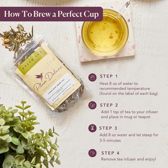 Night Cap Herbal Tea – Sleepytime Loose Leaf Tea for Relaxation & Sleep – With Chamomile, Valerian, Peppermint & Lemon Balm – Makes 60–80 Cups – Caffeine Free – Handcrafted in USA – Plum Deluxe