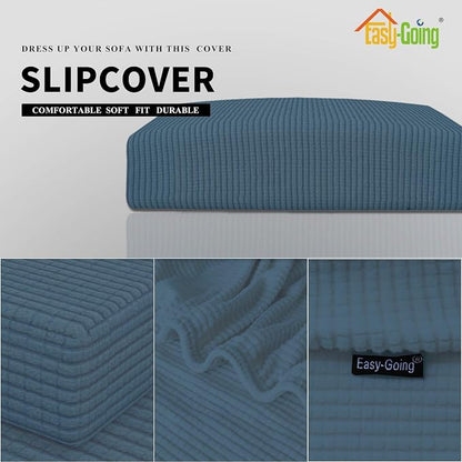Easy-Going Stretch 1 Piece Loveseat Couch Cushion Cover - Image 3