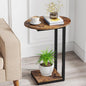 Hosfais Side Table Small End Table, C-Shaped Wood Sofa Table by HosfaisHome