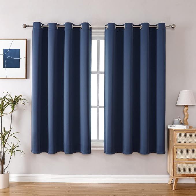 ChrisDowa Blackout Curtains for Bedroom and Living Room 45 Inches Long | 2 by ChrisDowa